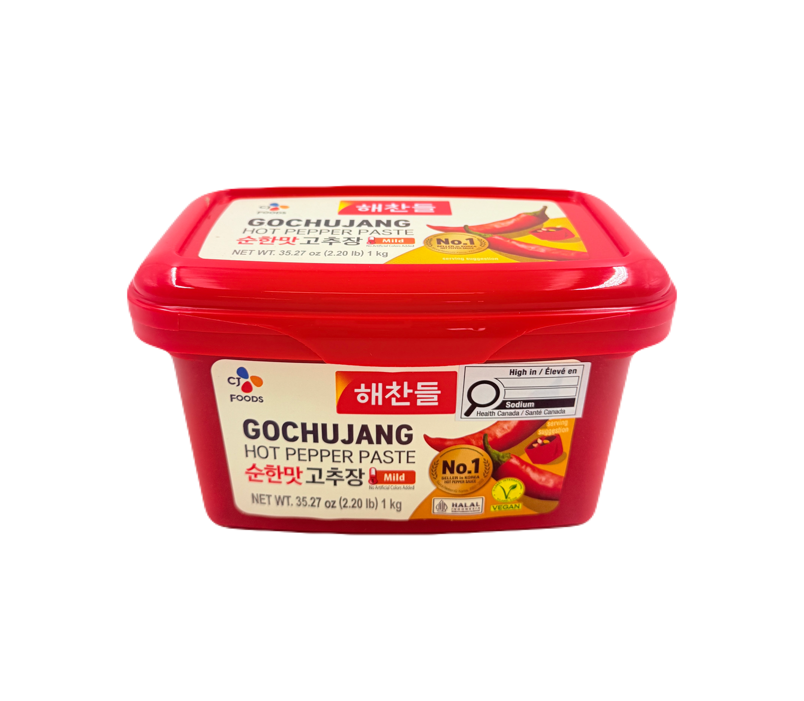 CJ HOT PEPPER PASTE MILD (1KG*12) 해찬들 순한맛 고추장